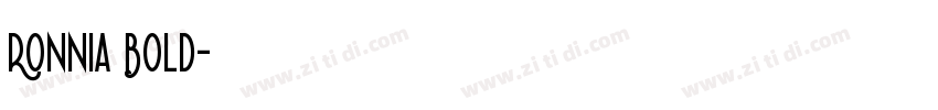 Ronnia Bold字体转换